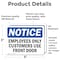 Signmission Employees Only Customers Use Front Door OSHA Notice Sign, Vinyl Decal, 5in W x 3.5in L, 2PK OS-2PACK-NS-D-35-L-11992 - alternate 4